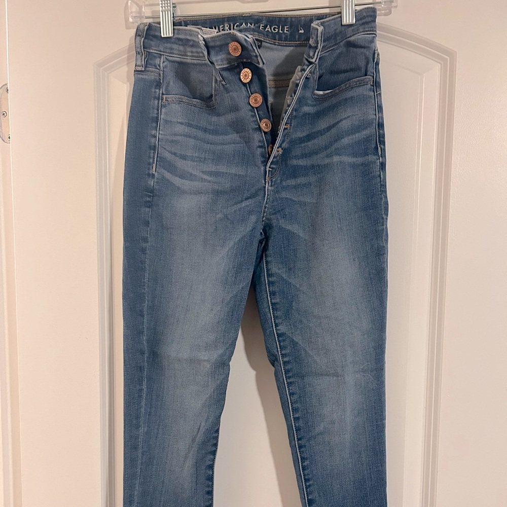 American Eagle Skinny Button Up Jean. Size 2